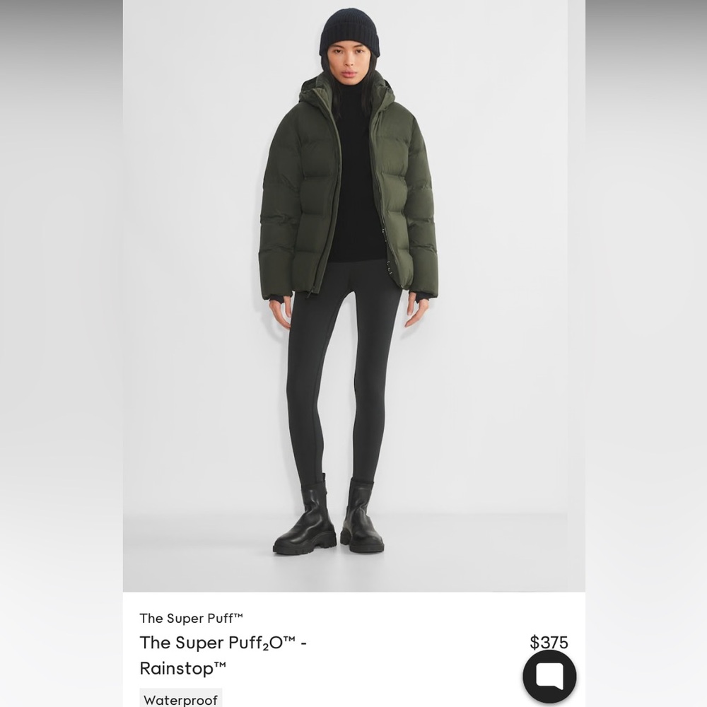 Aritzia Super Puff Rainstop XS